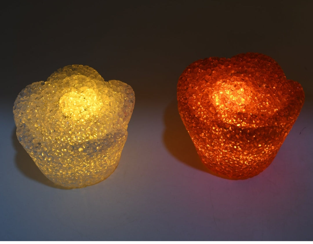 MULTI SHAPE SMALL LIGHT LAMPS LED SHAPE CRYSTAL NIGHT LIGHT LAMP (6 PC SET)